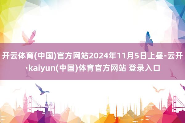 开云体育(中国)官方网站2024年11月5日上昼-云开·kaiyun(中国)体育官方网站 登录入口