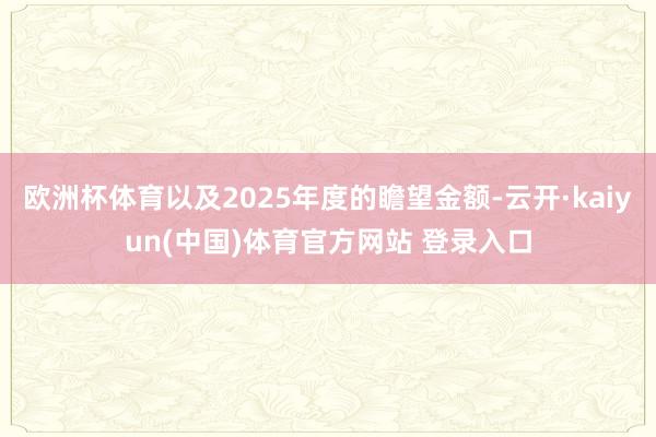 欧洲杯体育以及2025年度的瞻望金额-云开·kaiyun(中国)体育官方网站 登录入口