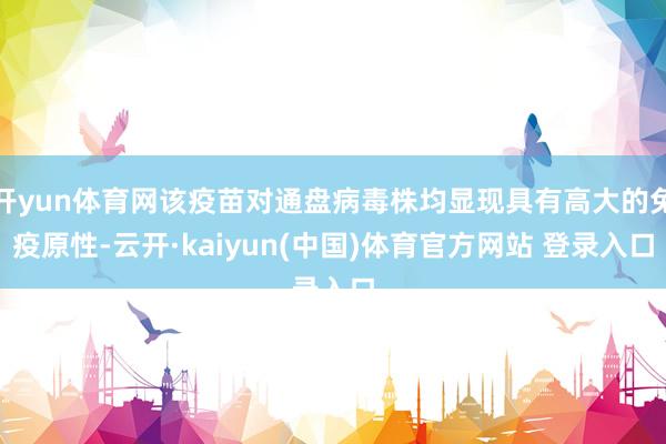 开yun体育网该疫苗对通盘病毒株均显现具有高大的免疫原性-云开·kaiyun(中国)体育官方网站 登录入口